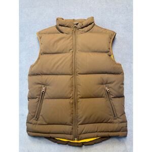 Vintage Unionbay Vest Mens Size Medium Brown Duck Down Puffer Full Zip Y2K